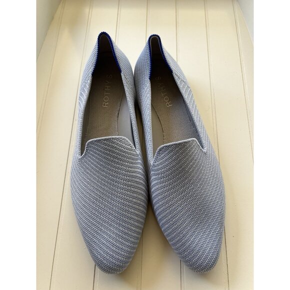 Rothy’s Shoes - Rothy's Slip On Loafer Walking Shoes Light Periwinkle Blue Size 9